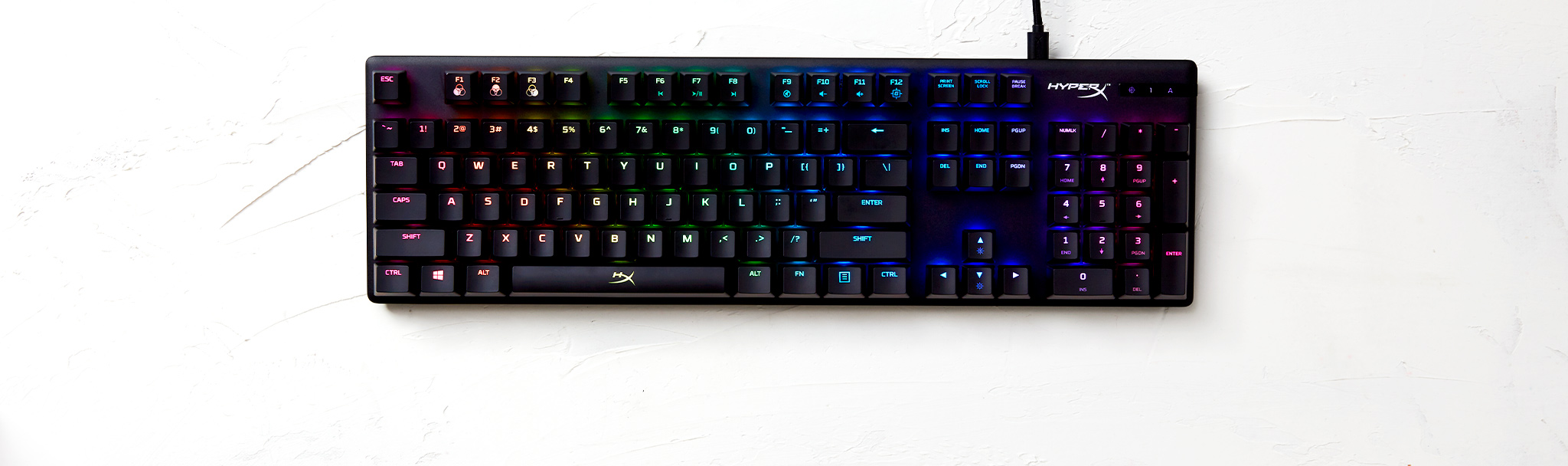 HyperX Alloy Origins Mechaninė žaidimų klaviatūra, US išdėstymas, HyperX Red - Linear aprašymas - Prekės nuotrauka