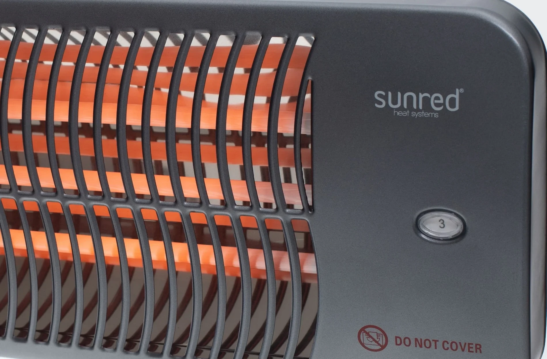 SUNRED® Lugo Quartz pakabinamas infraraudonųjų spindulių terasos šildytuvas LUG-2000W, 2000 W, Pilkas aprašymas - Prekės nuotrauka