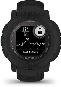 Išmanusis laikrodis Garmin Instinct 2 Solar Tactical Edition, Juodos spalvos aprašymas - Prekės nuotrauka