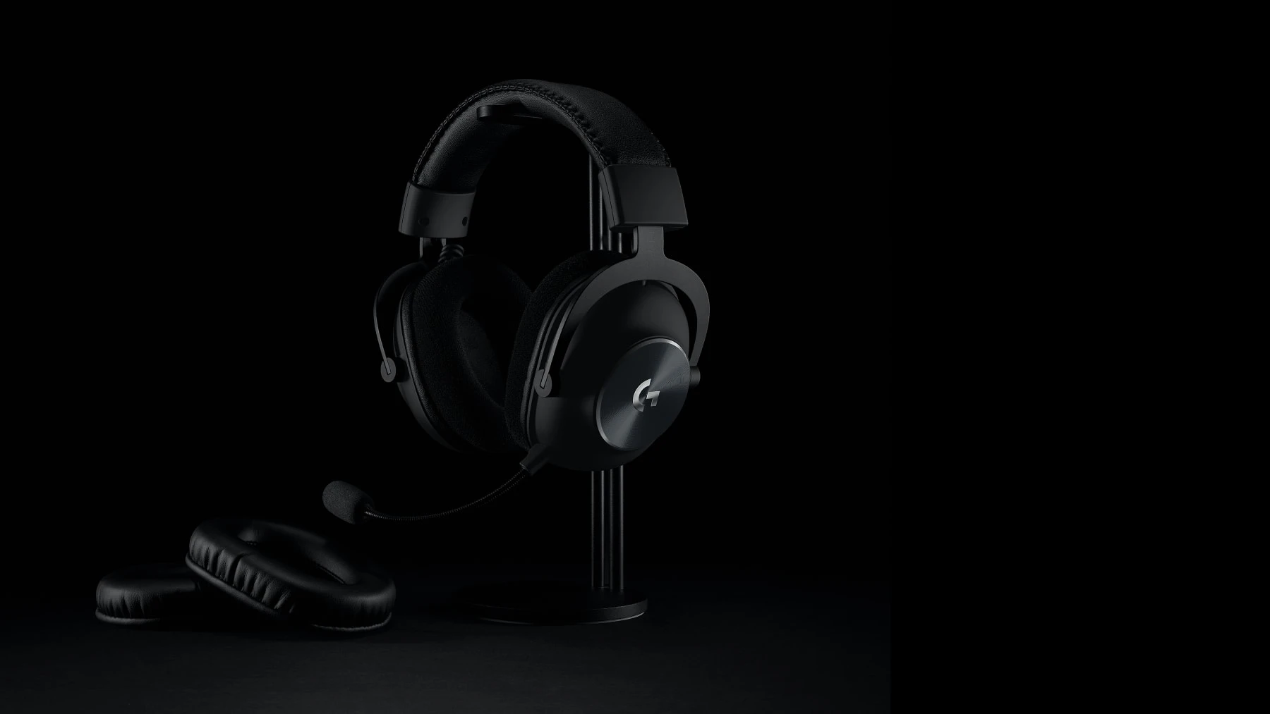 Belaidės žaidimų ausinės Logitech PRO X serijos, Juodos spalvos aprašymas - Prekės nuotrauka