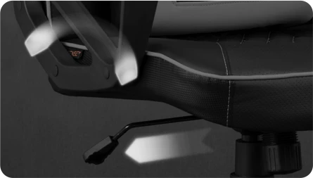 Žaidimų kėdė Sense7 Knight Gaming Chair, Juoda-pilka aprašymas - Prekės nuotrauka