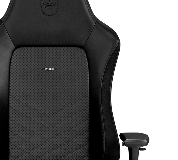 Žaidimų kėdė Noblechairs HERO PU-Leather Gaming Chair, Juoda aprašymas - Prekės nuotrauka