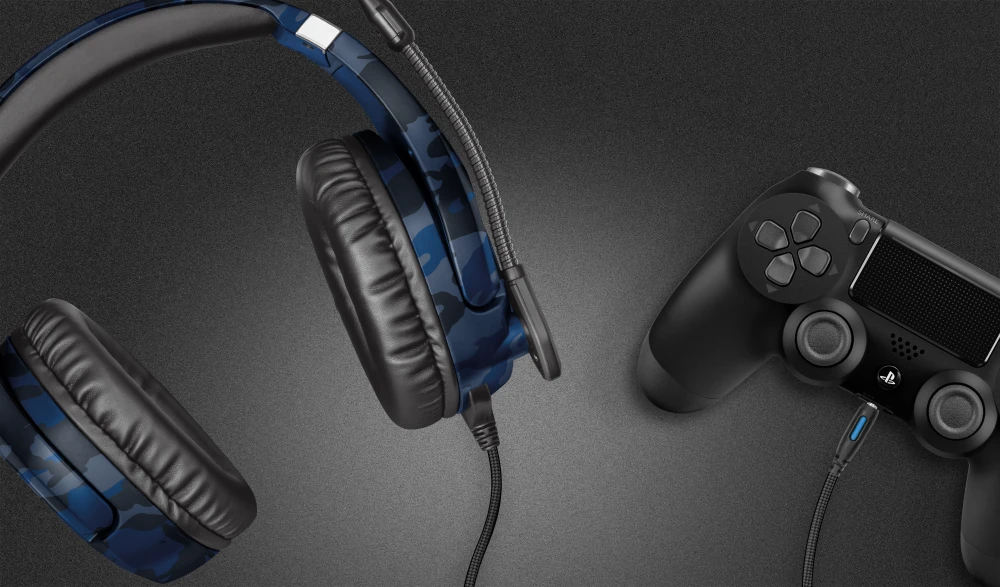 Žaidimų ausinės Trust GXT 488 Forze-B PS4 oficialus licencijuotas produktas, Mėlynos, 23532 aprašymas - Prekės nuotrauka