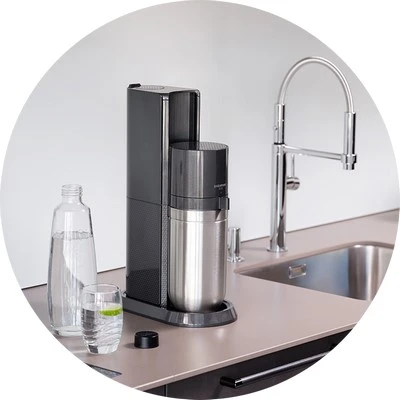 Gazuotų gėrimų gaminimo aparatas SodaStream DUO + 3 buteliukai aprašymas - Prekės nuotrauka