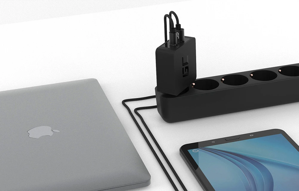 Asus Žalias Cell GREENCELL CHAR10 įkroviklis Žalias Cell USB-C 45W PD su USB-C laidu aprašymas - Prekės nuotrauka
