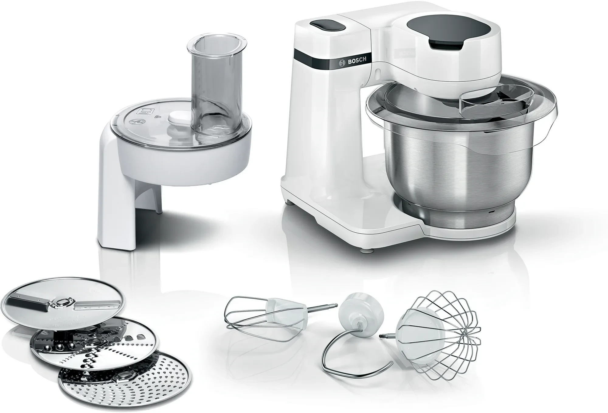 Virtuvinis kombainas Bosch Virtuvės kombainas MUM Serie | 2 700 W, Baltas, MUMS2EW01 aprašymas - Prekės nuotrauka