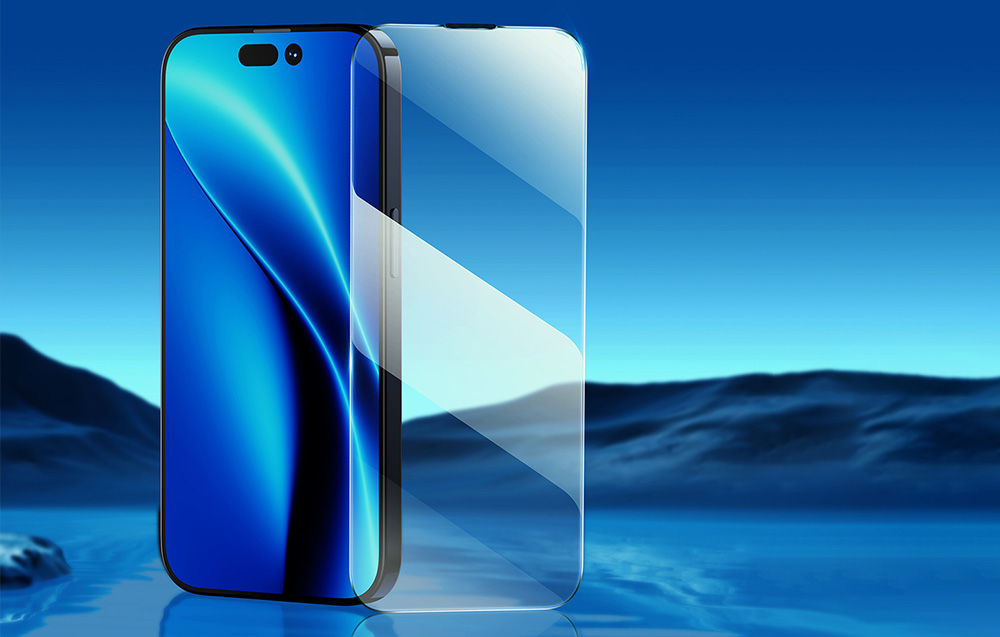 Baseus Crystal grūdintas stiklas, atsparus dulkėms 0.3 mm, skirtas iPhone 14 Pro (1 vnt) aprašymas - Prekės nuotrauka