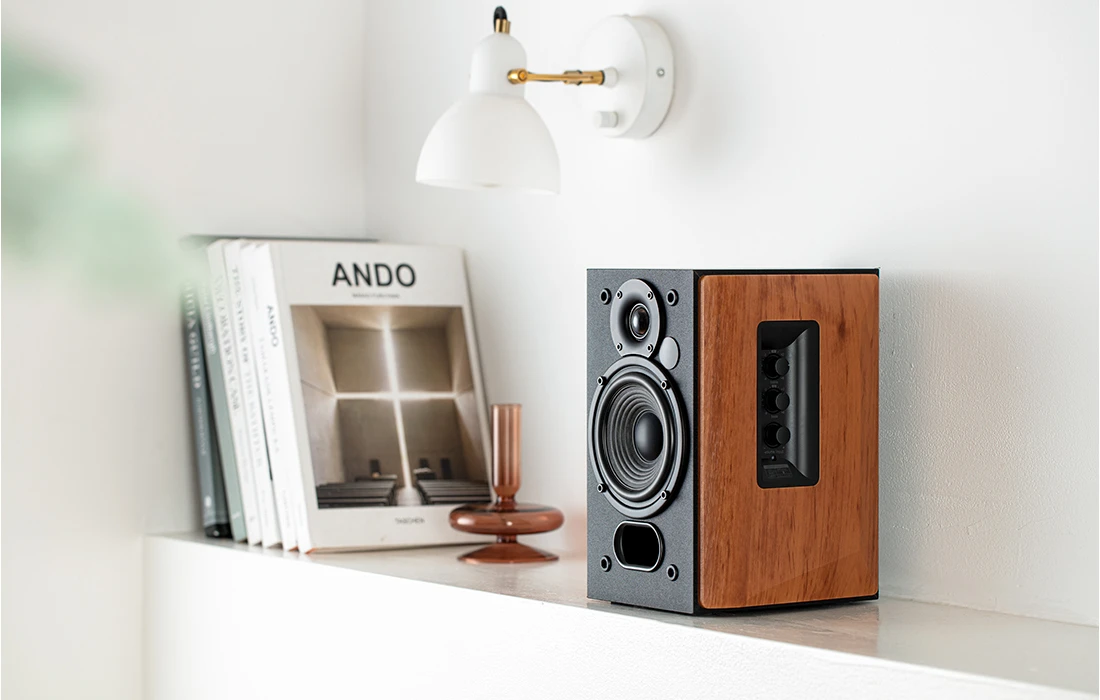 Kolonėlės Edifier R1380DB 2.0, Bluetooth, Belaidė jungtis, Rudos spalvos aprašymas - Prekės nuotrauka