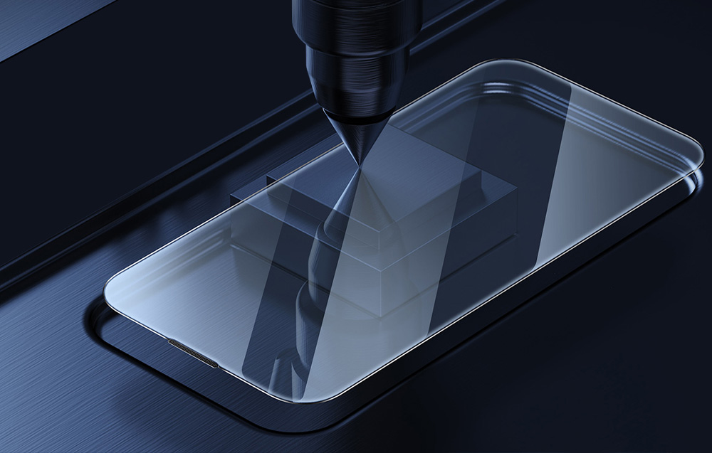 Baseus Crystal grūdintas stiklas, atsparus dulkėms 0.3 mm, skirtas iPhone 14 Pro (1 vnt) aprašymas - Prekės nuotrauka