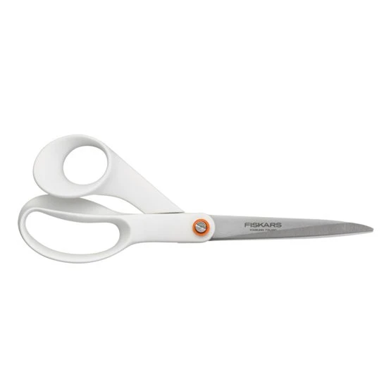 Fiskars FF universalios žirklės 21 cm, baltos aprašymas - Prekės nuotrauka