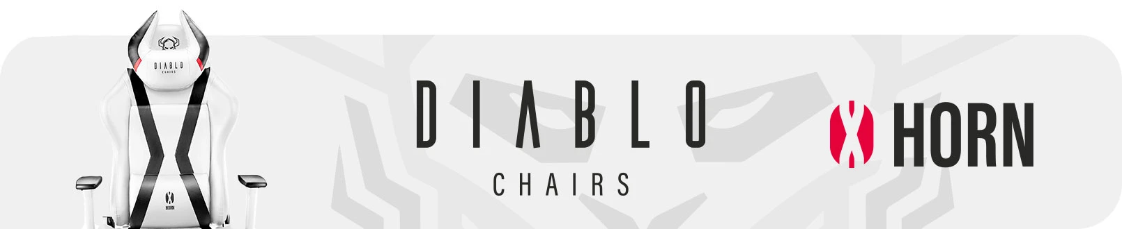 Diablo Chairs Žaidimų kėdė Diablo X-Horn 2.0 Gaming Chair King Size, Balta-juoda aprašymas - Prekės nuotrauka
