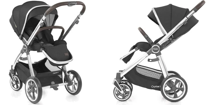 BabyStyle Oyster 3 stilingas vaikiškas vežimėlis | Pilkos spalvos 