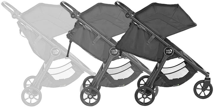 Vežimėlis Baby Jogger City Mini GT 2, Juodas aprašymas - Prekės nuotrauka