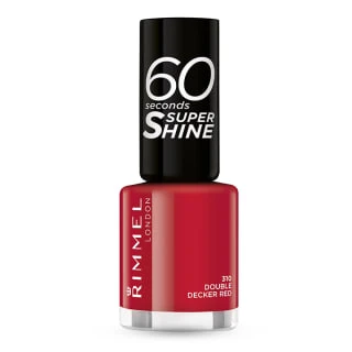 Rimmel London 60 Seconds Super Shine Nagų lakas Moterims 8 ml, 310 Double Decker Red aprašymas - Prekės nuotrauka