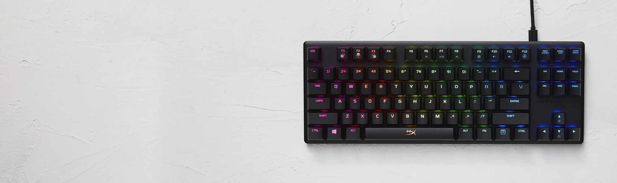 HyperX Alloy Origins Core Tenkeyless Mechaninė žaidimų klaviatūra, US išdėstymas, HyperX Blue Switch aprašymas - Prekės nuotrauka