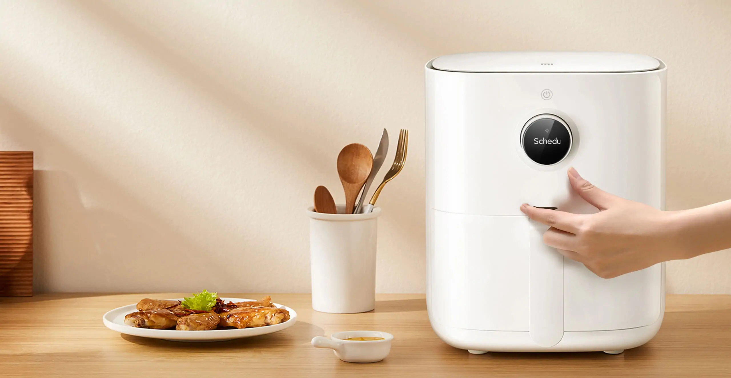 Gruzdintuvė Xiaomi Mi Smart Air Fryer Power 1500 W, Talpa 3.5 l, Balta aprašymas - Prekės nuotrauka