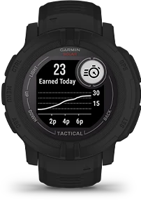 Išmanusis laikrodis Garmin Instinct 2 Solar Tactical Edition, Juodos spalvos aprašymas - Prekės nuotrauka
