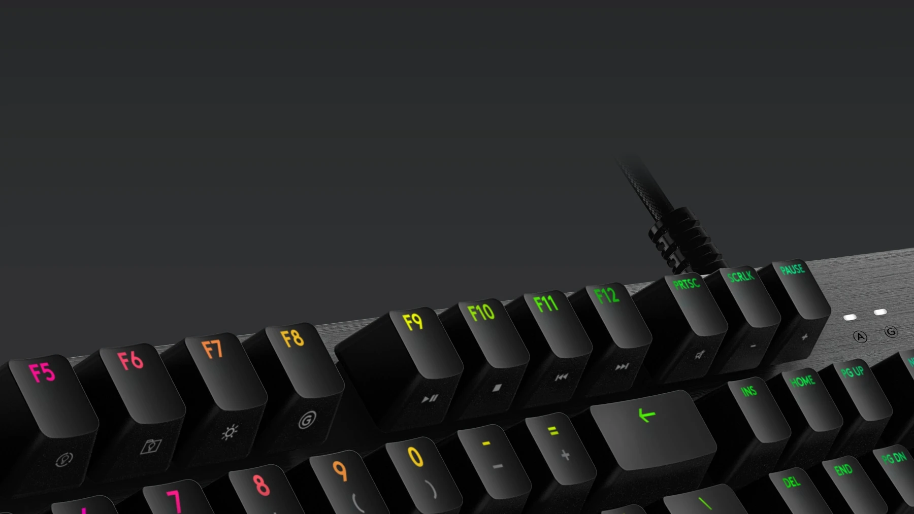 Mechaninė Žaidimų Klaviatūra Logitech G512 Carbon su RGB Apšvietimu, US Tarptautinis Išdėstymas, GX Brown Tactile aprašymas - Prekės nuotrauka