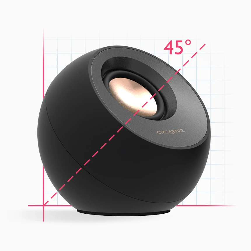 Kompiuterio kolonėlės Creative Labs Pebble V3, Juodos spalvos aprašymas - Prekės nuotrauka