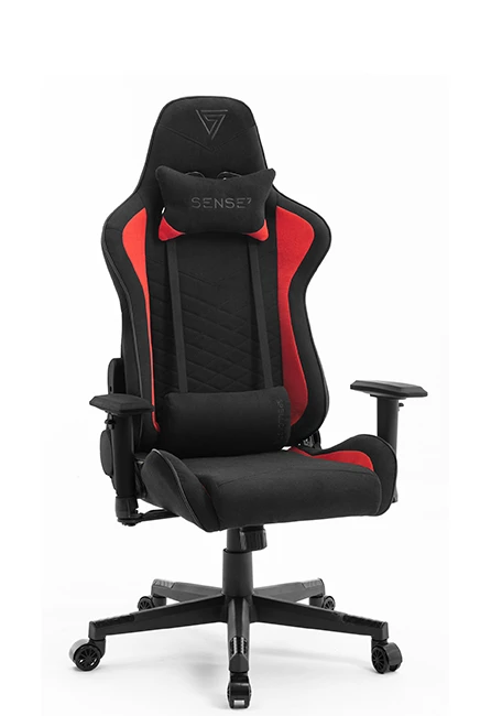 Žaidimų kėdė Sense7 Spellcaster fabric Gaming Chair, Juoda-raudona aprašymas - Prekės nuotrauka