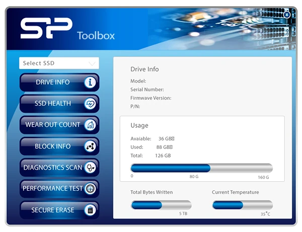 Kietasis diskas Silicon Power Ace A55 512 GB SSD 2.5, SATA III 6GB/s, 560/530 MB/s, 3D NAND aprašymas - Prekės nuotrauka