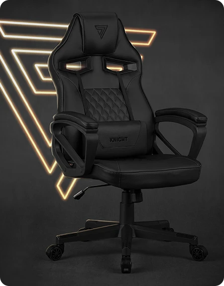 Žaidimų kėdė Sense7 Knight Gaming Chair, Juoda aprašymas - Prekės nuotrauka