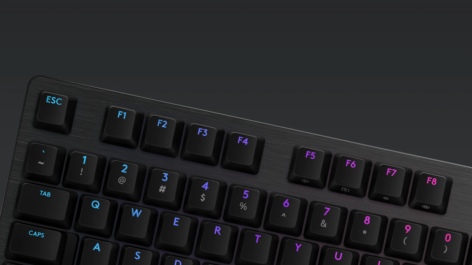 Mechaninė Žaidimų klaviatūra Logitech G512 Carbon, su RGB pašvietimu, išdėstymas: US tarptautinis, GX Blue Switch aprašymas - Prekės nuotrauka