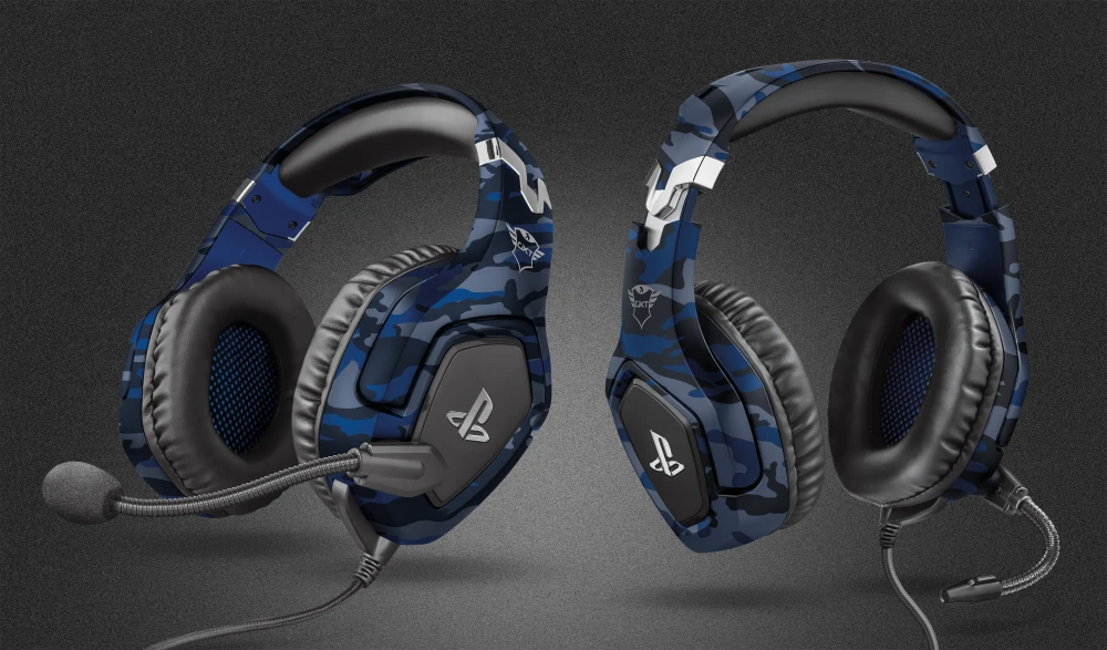 Žaidimų ausinės Trust GXT 488 Forze-B PS4 oficialus licencijuotas produktas, Mėlynos, 23532 aprašymas - Prekės nuotrauka