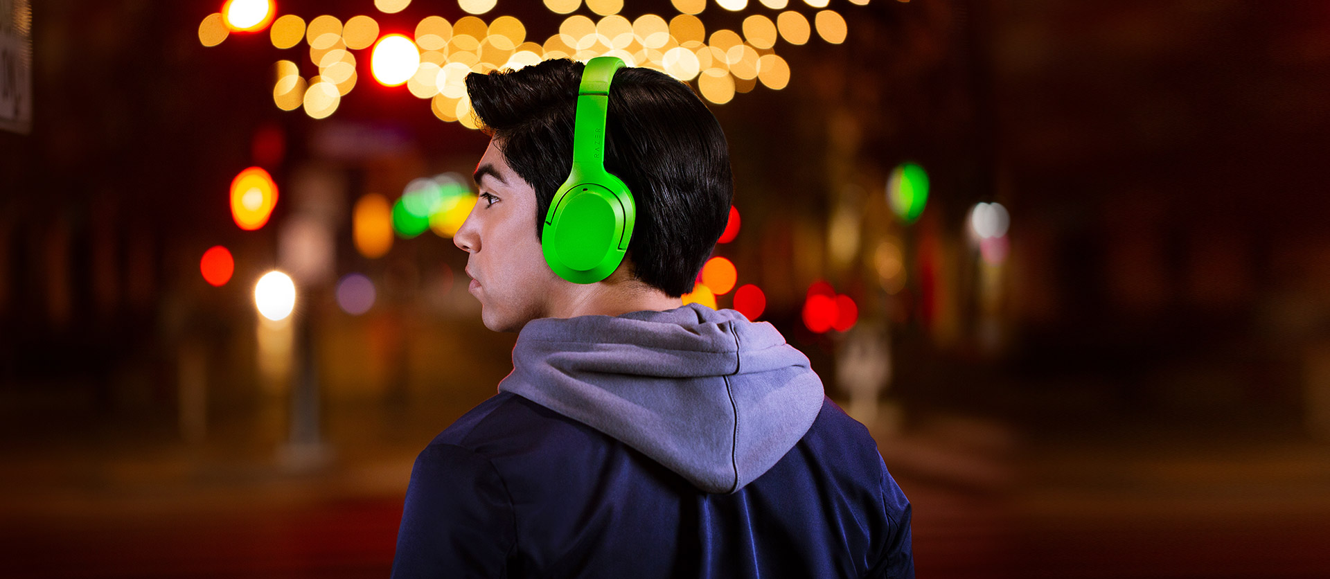 Belaidės Ausinės Razer Opus X, Žalios spalvos aprašymas - Prekės nuotrauka