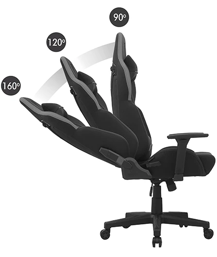 Žaidimų kėdė Sense7 Sentinel fabric  Gaming Chair, Juoda-pilka aprašymas - Prekės nuotrauka