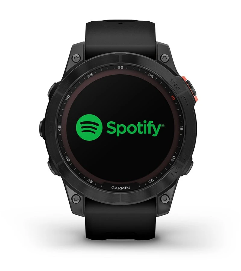 Išmanusis laikrodis Garmin fenix 7 Solar, Pilkos skalūno spalvos, su juodos spalvos silikoniniu dirželiu (Ekspozicinė prekė) aprašymas - Prekės nuotrauka