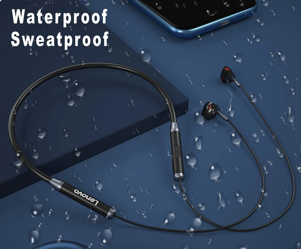 Lenovo HE06 Belaidės Ausinės, Juodos aprašymas - Prekės nuotrauka