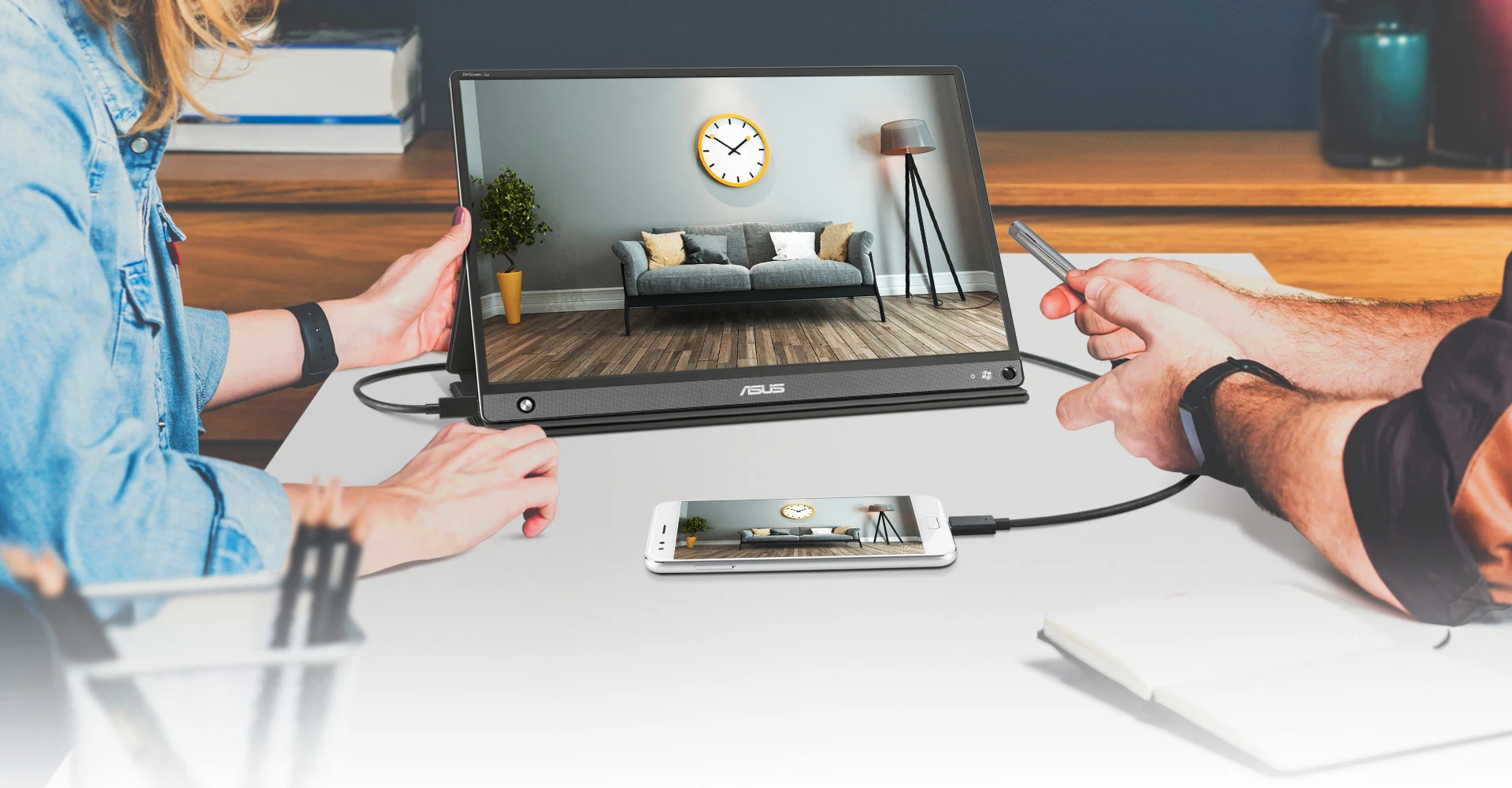 Monitorius ASUS ZenScreen Go MB16AHP, 15,6 Monitorius ASUS ZenScreen Go MB16AHP, 15,6