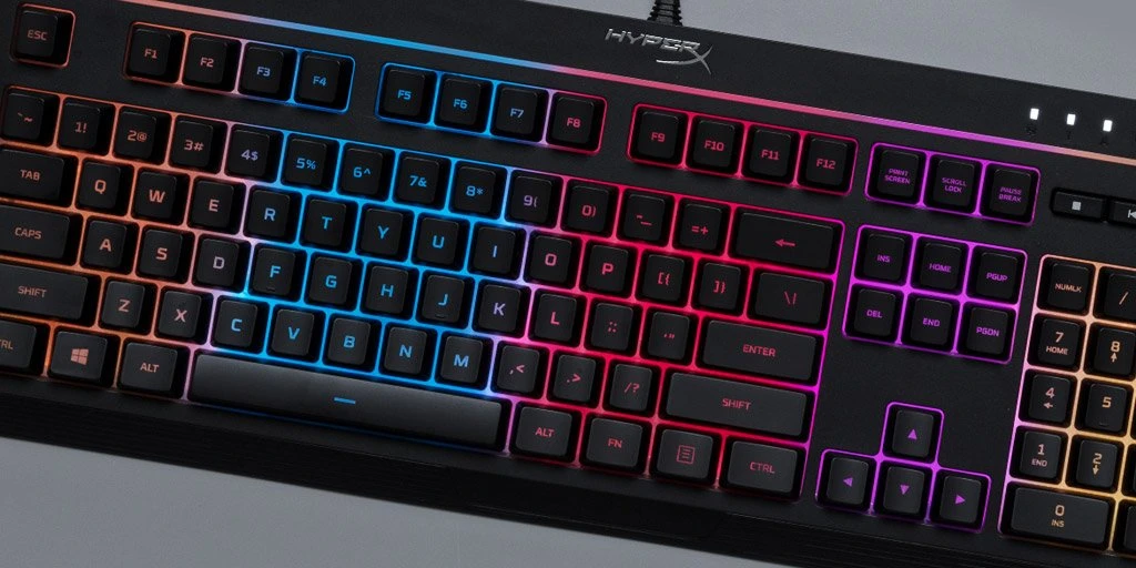 HyperX Alloy Core RGB Membraninė žaidimų klaviatūra, US išdėstymas, su pašvietimu aprašymas - Prekės nuotrauka