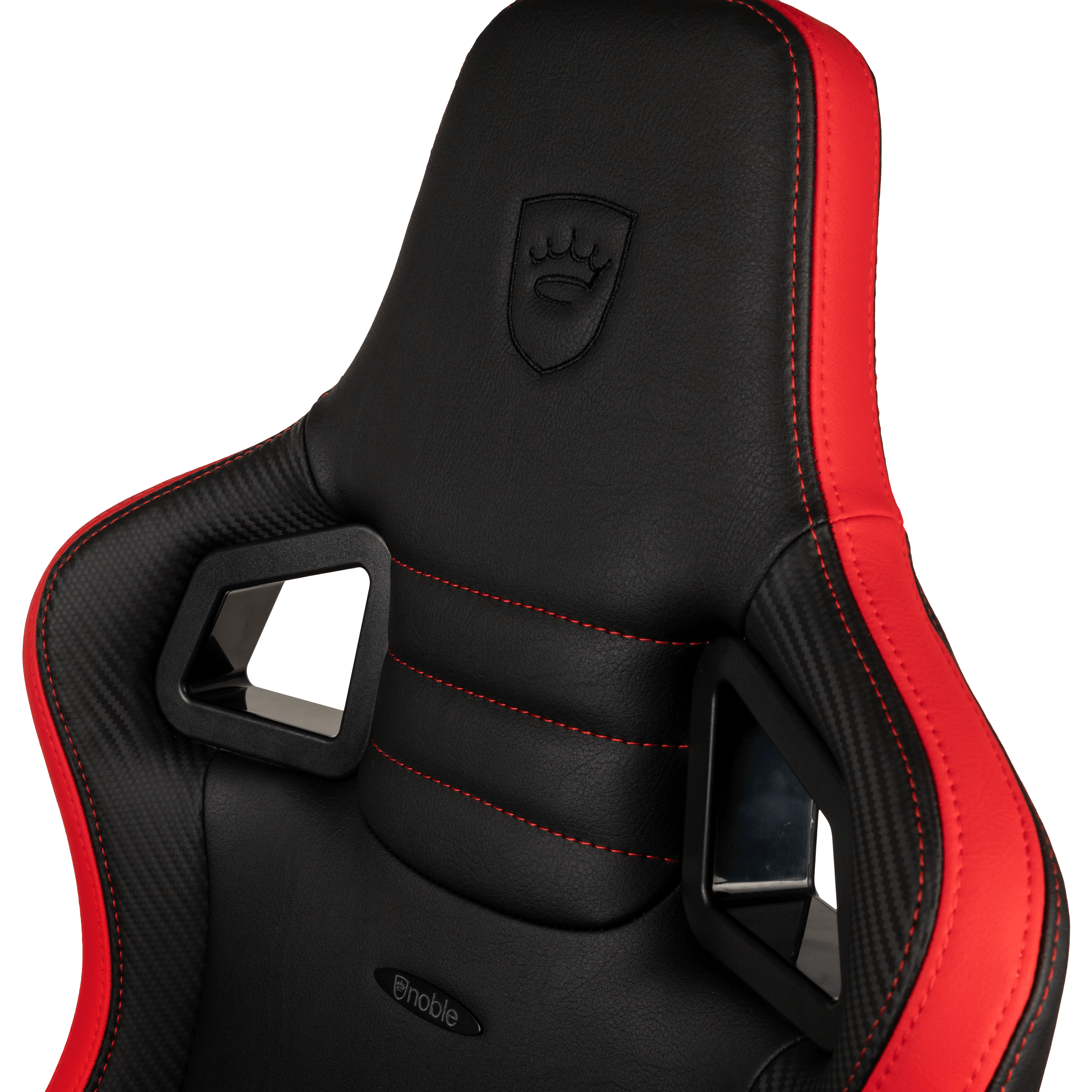 Žaidimų kėdė Noblechairs EPIC Comapct Gaming Chair, Juoda/Carbon/Raudona aprašymas - Prekės nuotrauka