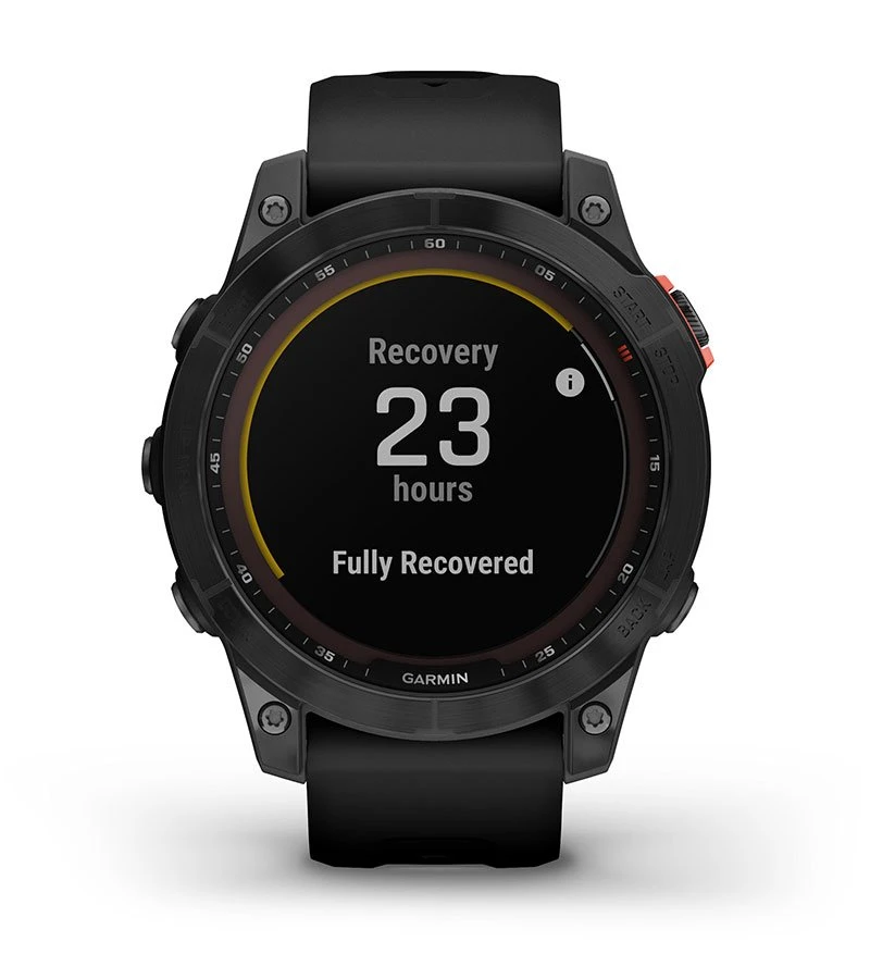 Išmanusis laikrodis Garmin fenix 7 Solar, Pilkos skalūno spalvos, su juodos spalvos silikoniniu dirželiu (Ekspozicinė prekė) aprašymas - Prekės nuotrauka