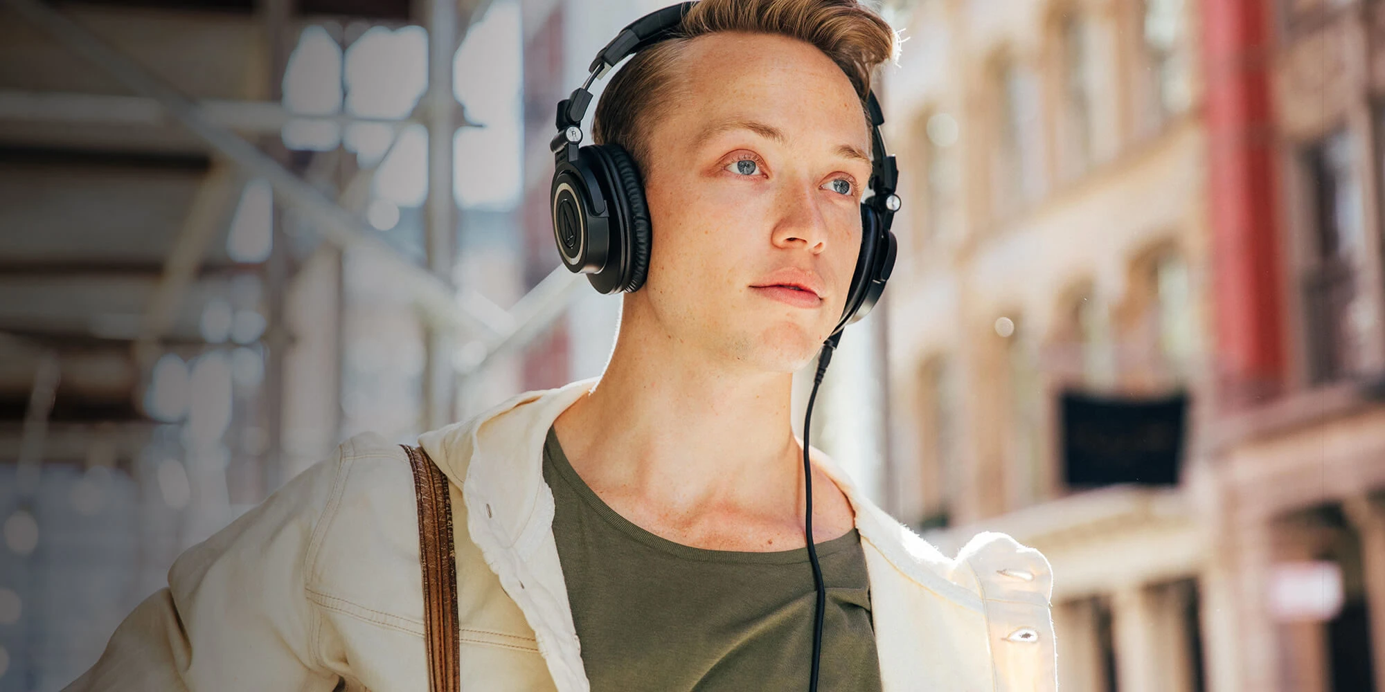 Audio-Technica ATH-M50X profesionalios monitorinės ausinės, Baltos spalvos aprašymas - Prekės nuotrauka