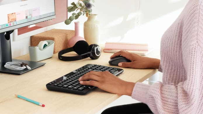 Kompaktiška belaidė klaviatūra Logitech K360, US išdėstymas aprašymas - Prekės nuotrauka
