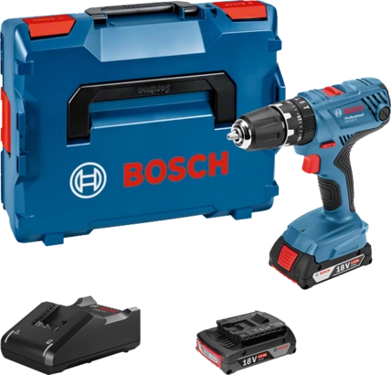 Bosch Akumuliatorinis smūginis gręžtuvas-suktuvas GSB 18V-21, 2x2.0Ah aprašymas - Prekės nuotrauka