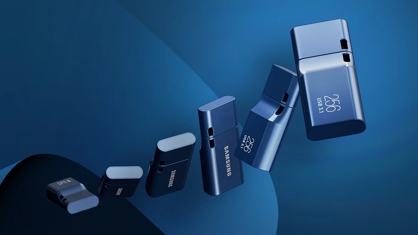 USB laikmena Samsung Drive Type-C™ 64 GB, Mėlynos spalvos aprašymas - Prekės nuotrauka