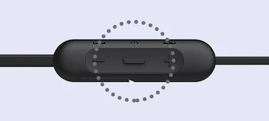 Belaidės į ausį įdedamos ausinės Sony WI-C310B su mikrofonu, Juodos aprašymas - Prekės nuotrauka