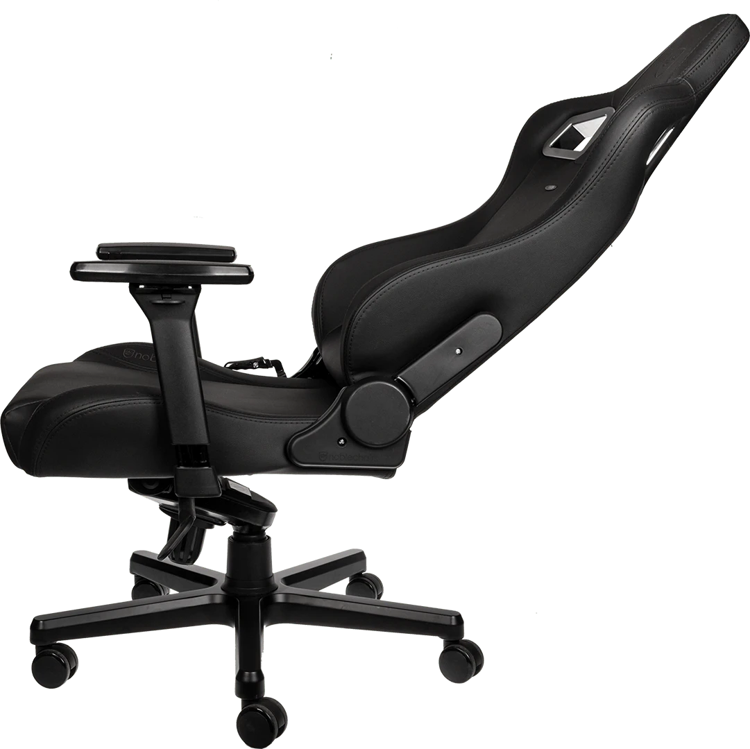 Žaidimų kėdė Noblechairs EPIC Juodas Edition Vinyl/PU hybrid leather Gaming Chair, Juoda aprašymas - Prekės nuotrauka