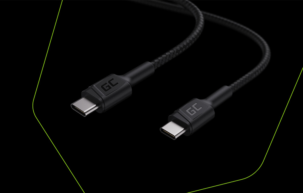 Green Cell Žalias Cell GREENCELL kabelis GC PowerStream USB-C - USB-C 200cm maitinimo tiekimas 60W 480 Mbps Ultra Charge QC 3.0 aprašymas - Prekės nuotrauka Green Cell Žalias Cell GREENCELL kabelis GC PowerStream USB-C - USB-C 200cm maitinimo tiekimas 60W 480 Mbps Ultra Charge QC 3.0 aprašymas - Prekės nuotrauka