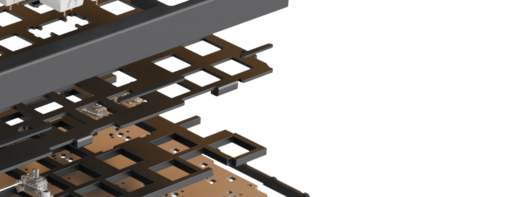 Glorious Klaviatūra GMMK PRO GMMK-P75-RGB-B ANSI US išdėstymas (be klavišų), Juoda aprašymas - Prekės nuotrauka
