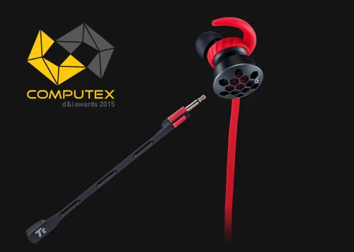 Į ausis įkišamos ausinės žaidimams Thermaltake Tt eSPORTS ISURUS PRO, Juoda-raudona aprašymas - Prekės nuotrauka