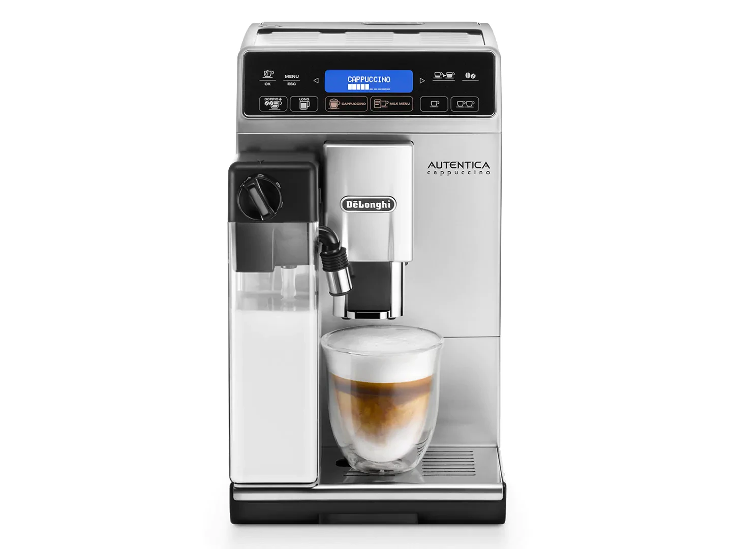 Kavos aparatas Delonghi ETAM 29.660.SB Slėgis 15 bar, Su pieno plakikliu, Automatinis, 1450 W, Sidabrinis aprašymas - Prekės nuotrauka