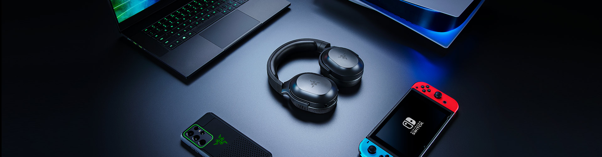 Multiplatforminės Belaidės Ausinės Žaidimams Razer Barracuda X Quartz,  Rožinės aprašymas - Prekės nuotrauka