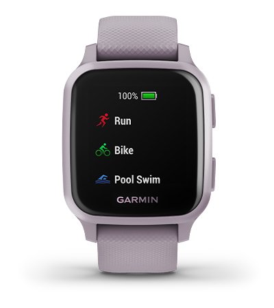 Išmanusis laikrodis Garmin Venu Sq, Violetinės spalvos aprašymas - Prekės nuotrauka