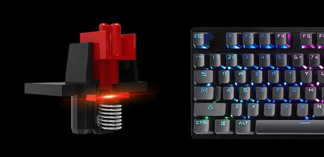 Mechaninė klaviatūra A4Tech Bloody B802R RGB (LK Blue Switch) aprašymas - Prekės nuotrauka