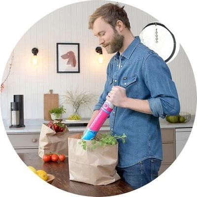SodaStream Quick Connect CO2 angliarūgštės cilindras 60L, rožinis aprašymas - Prekės nuotrauka